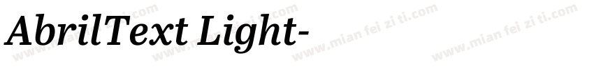 AbrilText Light字体转换